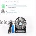 USB Mini Fan Portable Rechargeable Desktop Fan Powered by USB and A 18650 Battery Mini Air Conditioner Ideal for Summer Travel Walking (Black) - B0123N0JJS